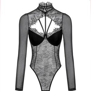 Bella Barnett Hatsie Lace Long Sleeve Jumpsuit